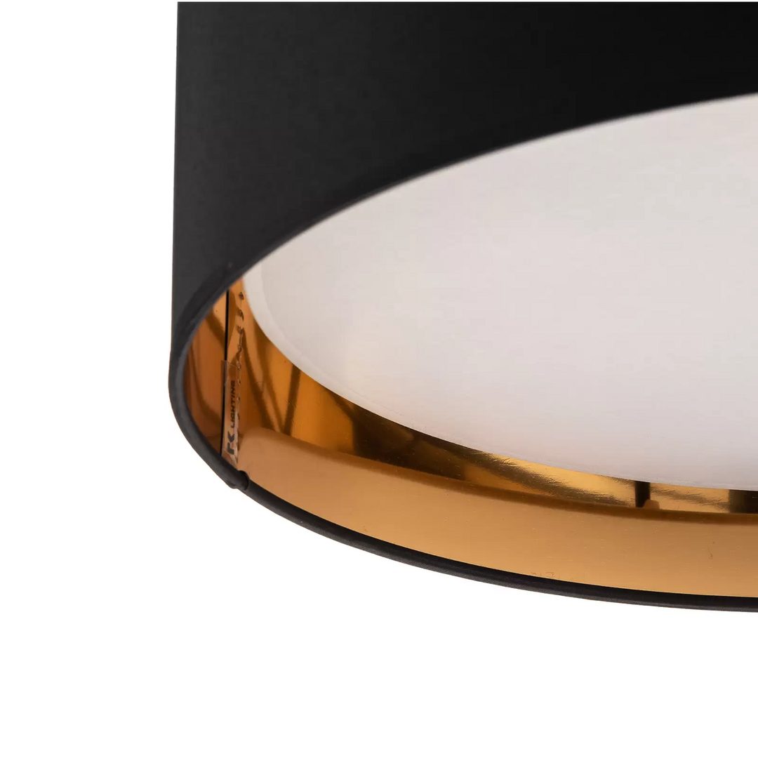 Tk Lighting Deckenleuchte Bilbao Deckenlampe Deckenlicht Schwarz/Gold ø 45 Cm B-Ware