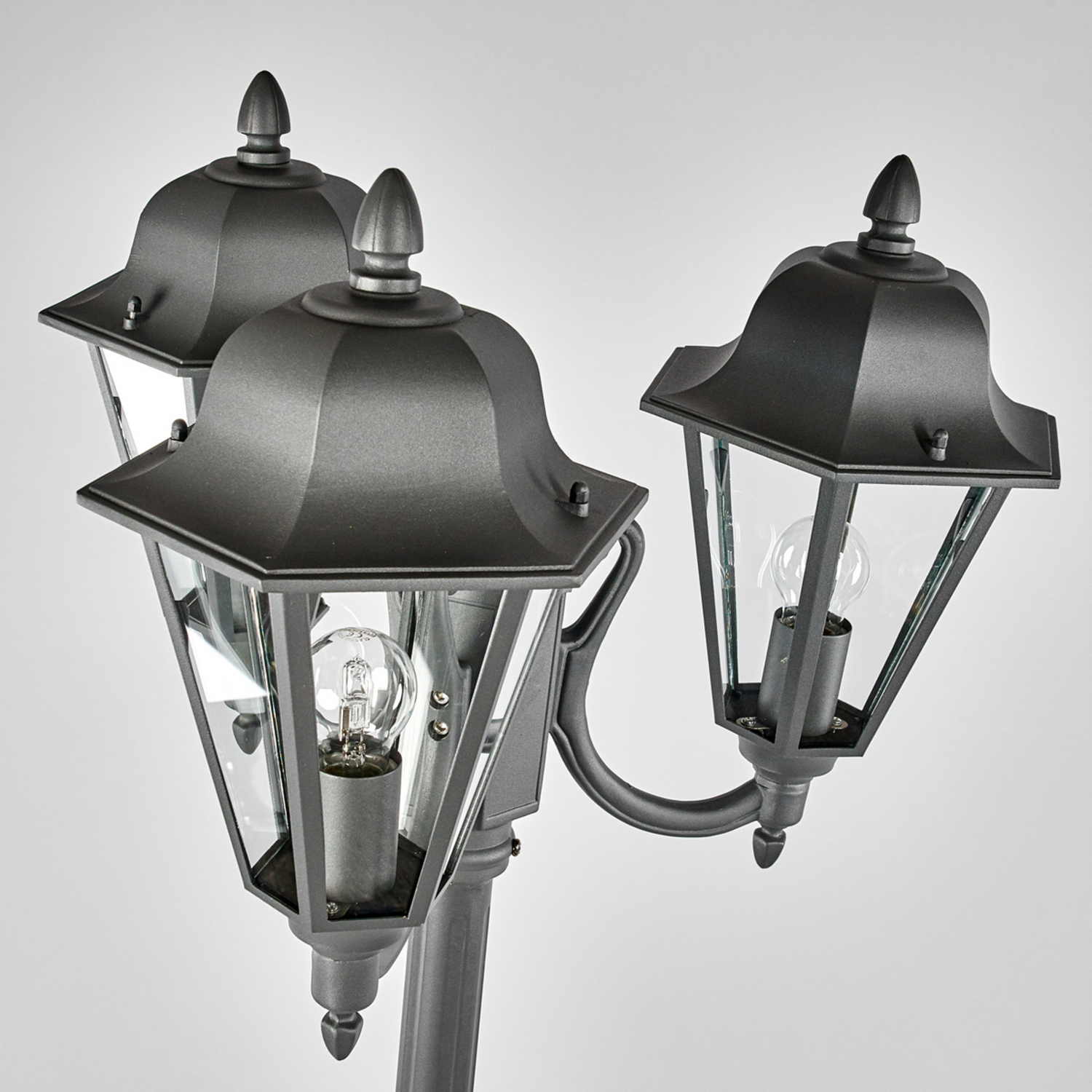 Lindby 3 Flammiger Kandelaber Laterne Lampe Wegleuchte Leuchte Edana Grafitg189 B-Ware