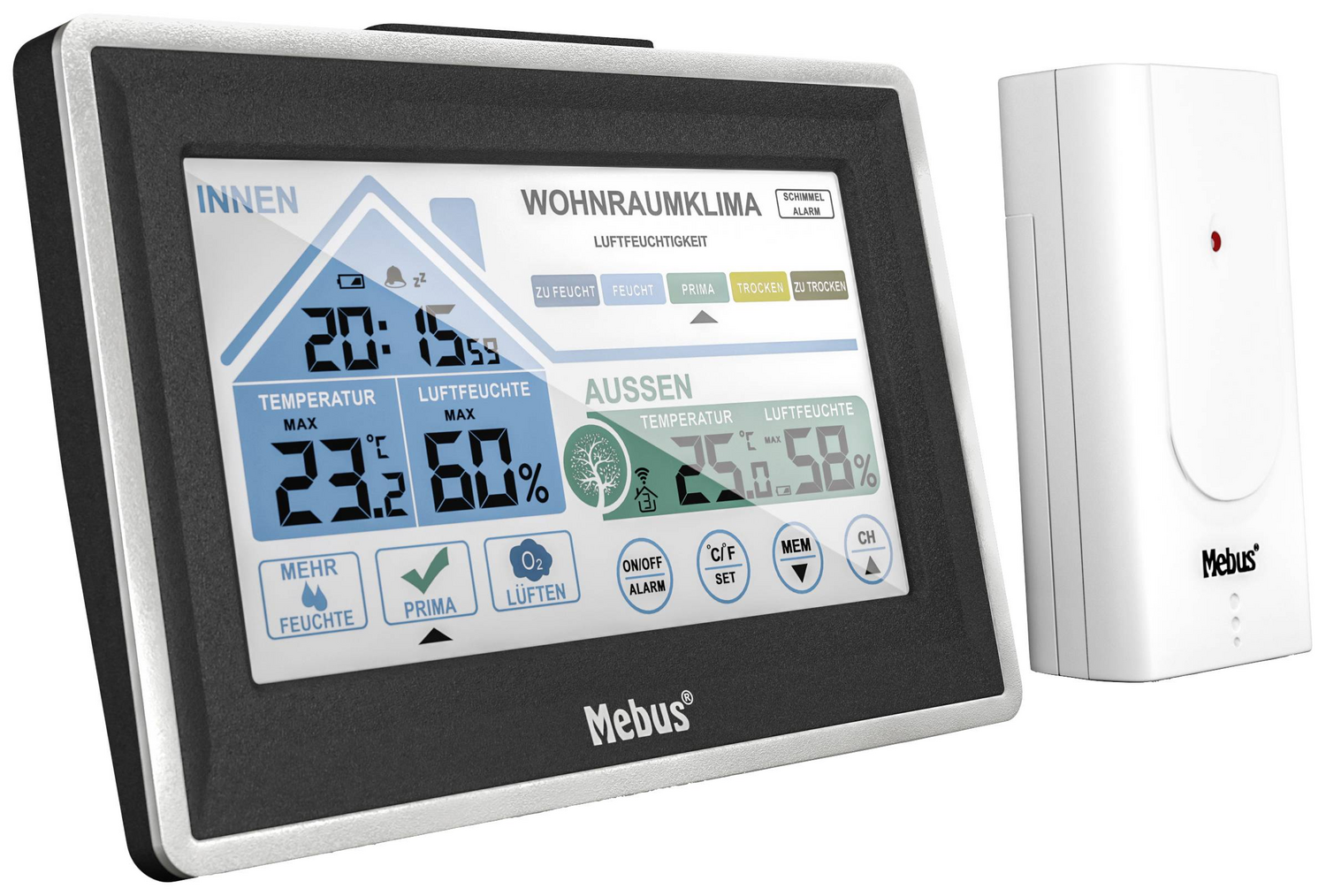 B-Ware Mebus 01026 01026 Funk Wetterstation Wettermessgerät Wetterstation Kleingerät82