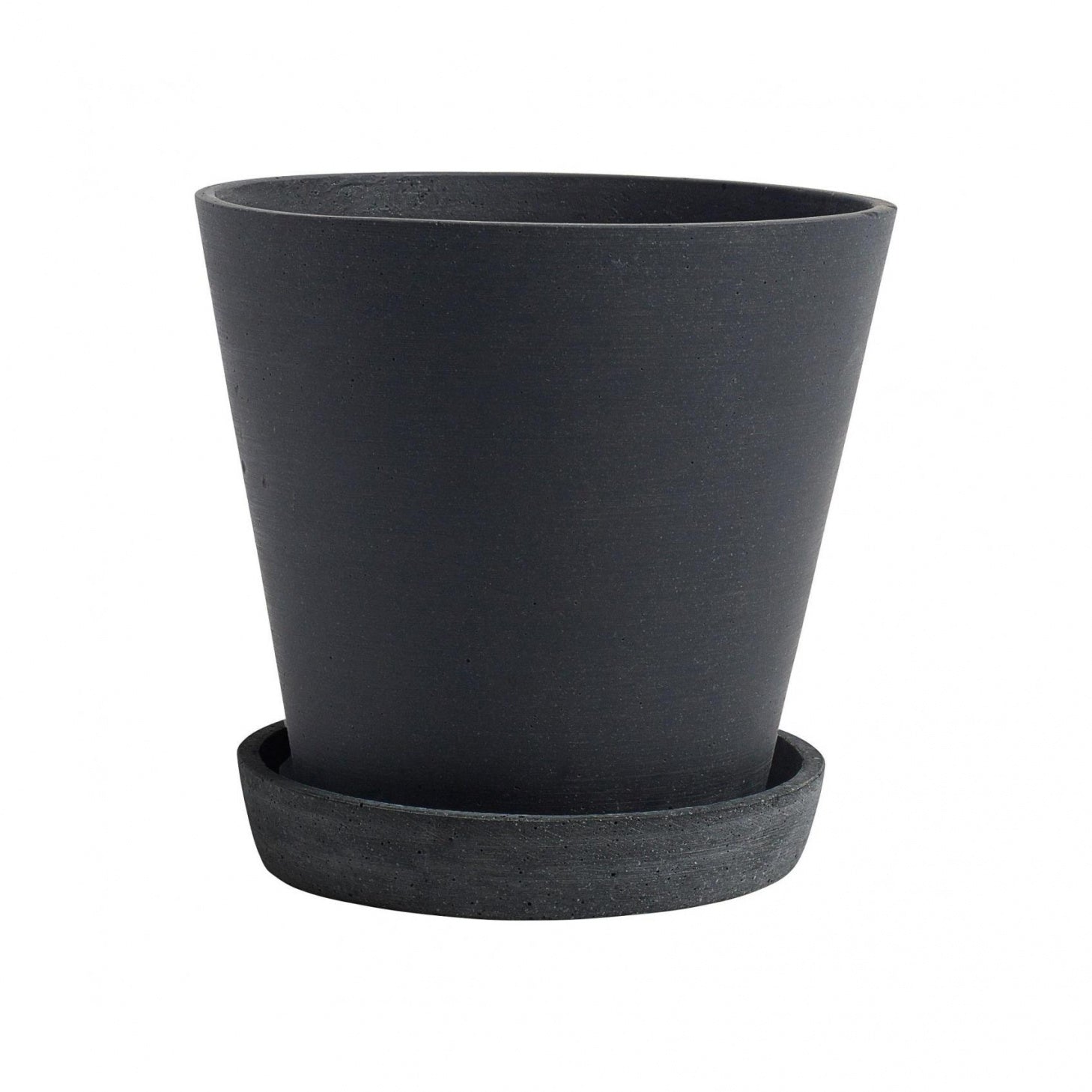 Hay Blumentopf mit Untersetzer M Pflanztopf Blumenkübel Pflanzgefäß 14cm schwarz - 5710441279419
