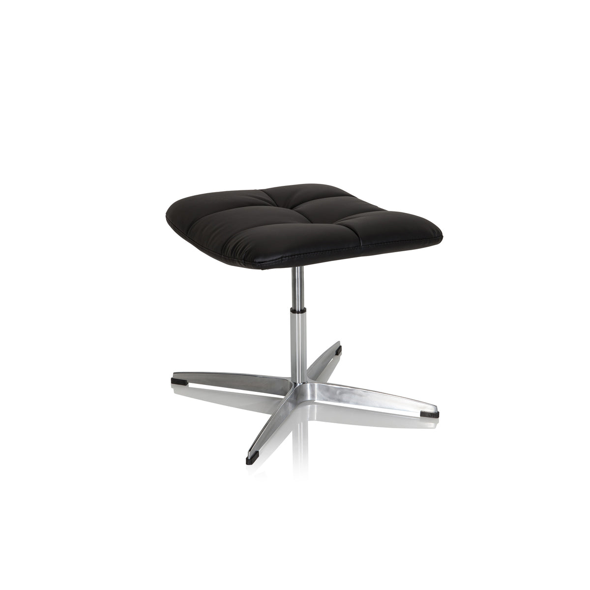 hjh OFFICE Hocker Drehstuhl SARANTO Sitzhocker Sitz-Hocker Kunstleder schwarz    - 4251084696696