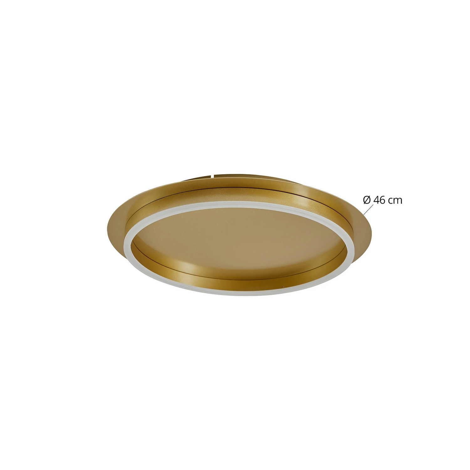 B-Ware Lindby Deckenleuchte Deckenlampe Led Gold Kunststoff Acryl Eisen Warmweiß 46cm