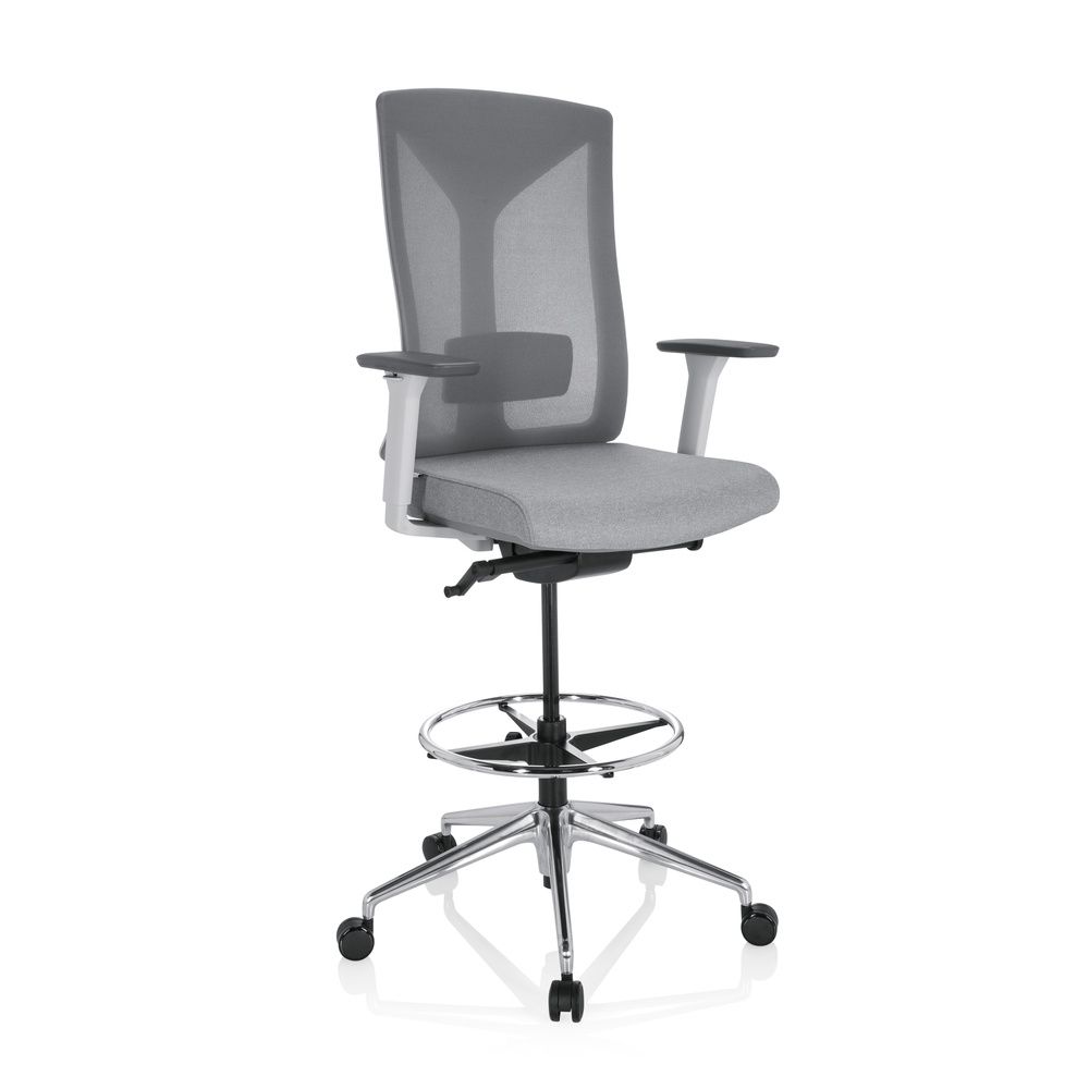 hjh OFFICE Arbeitsstuhl Arbeitshocker HALIFAX WORK Stoff Counterstuhl Hocker694 - 4064323014768