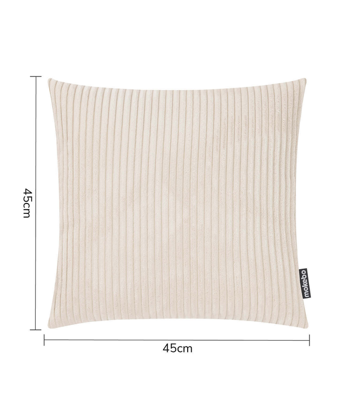 Mokebo Cordkissen Set 45x45 Beige Kissen Cordstoffkissen Sofakissen Couchkissen