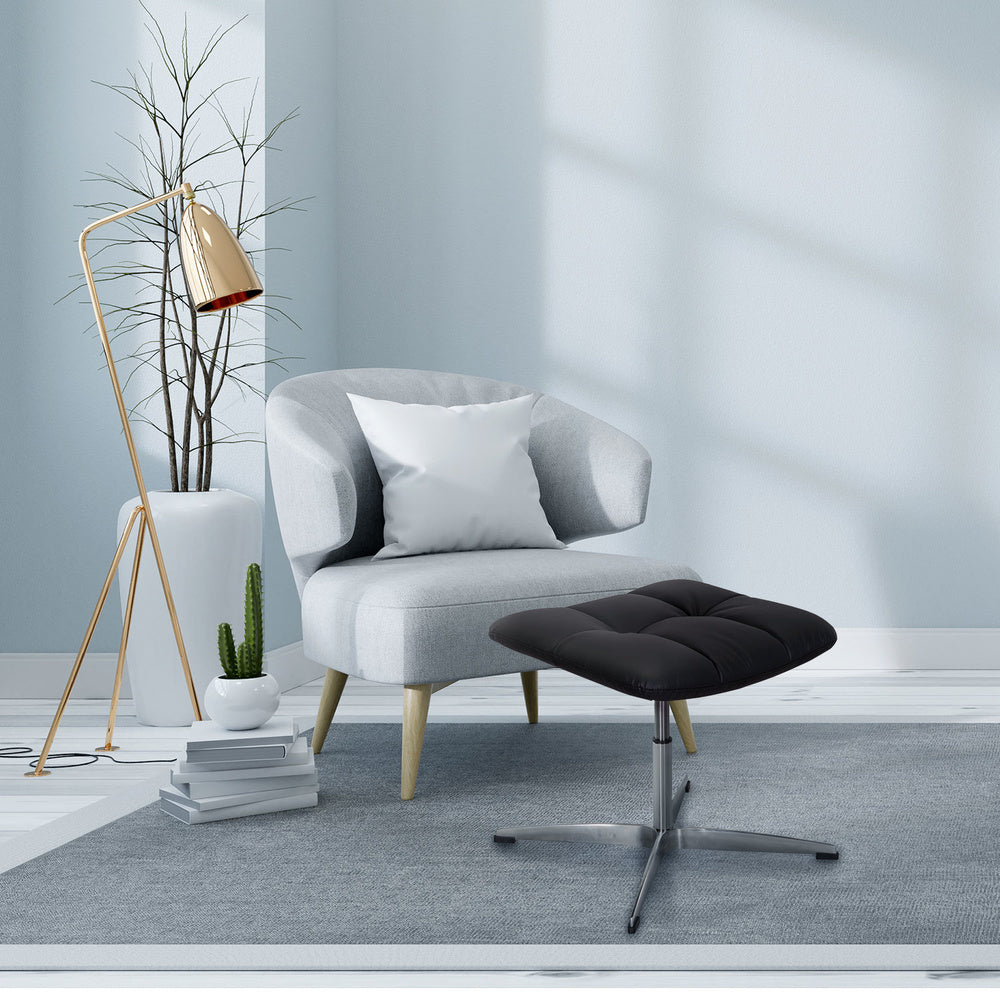 hjh OFFICE Hocker Drehstuhl SARANTO Sitzhocker Sitz-Hocker Kunstleder schwarz    - 4251084696696