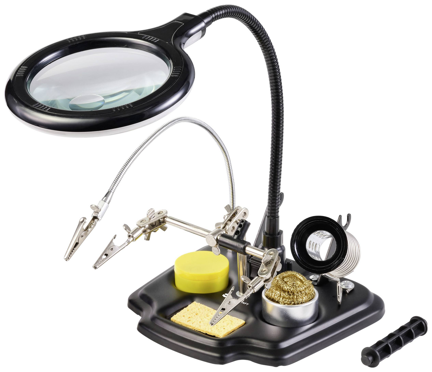B-Ware Toolcraft Tisch Lupenleuchte Lupe Vergrößerung Led Schwarz Standfuß 100mm181