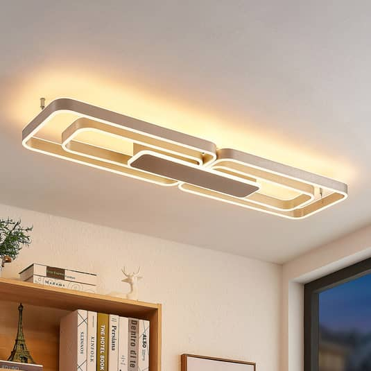 Lucande Kadira Led Deckenlampe Deckenlampe Deckenlicht Lampe Leuchte 120 Nickel B-Ware - 4251911710779