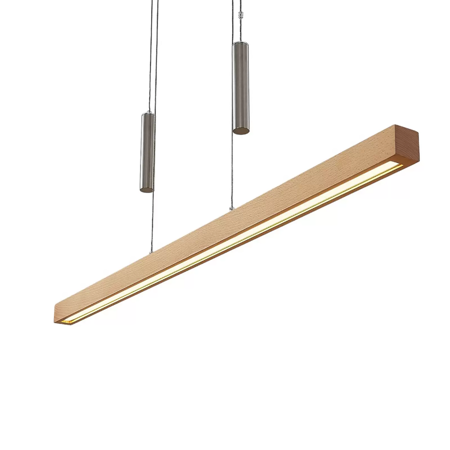 Lucande Led Balkenpendelleuchte Pia Deckenlampe Hängeleuchte Leuchte Led Buche B-Ware - 12753289645575