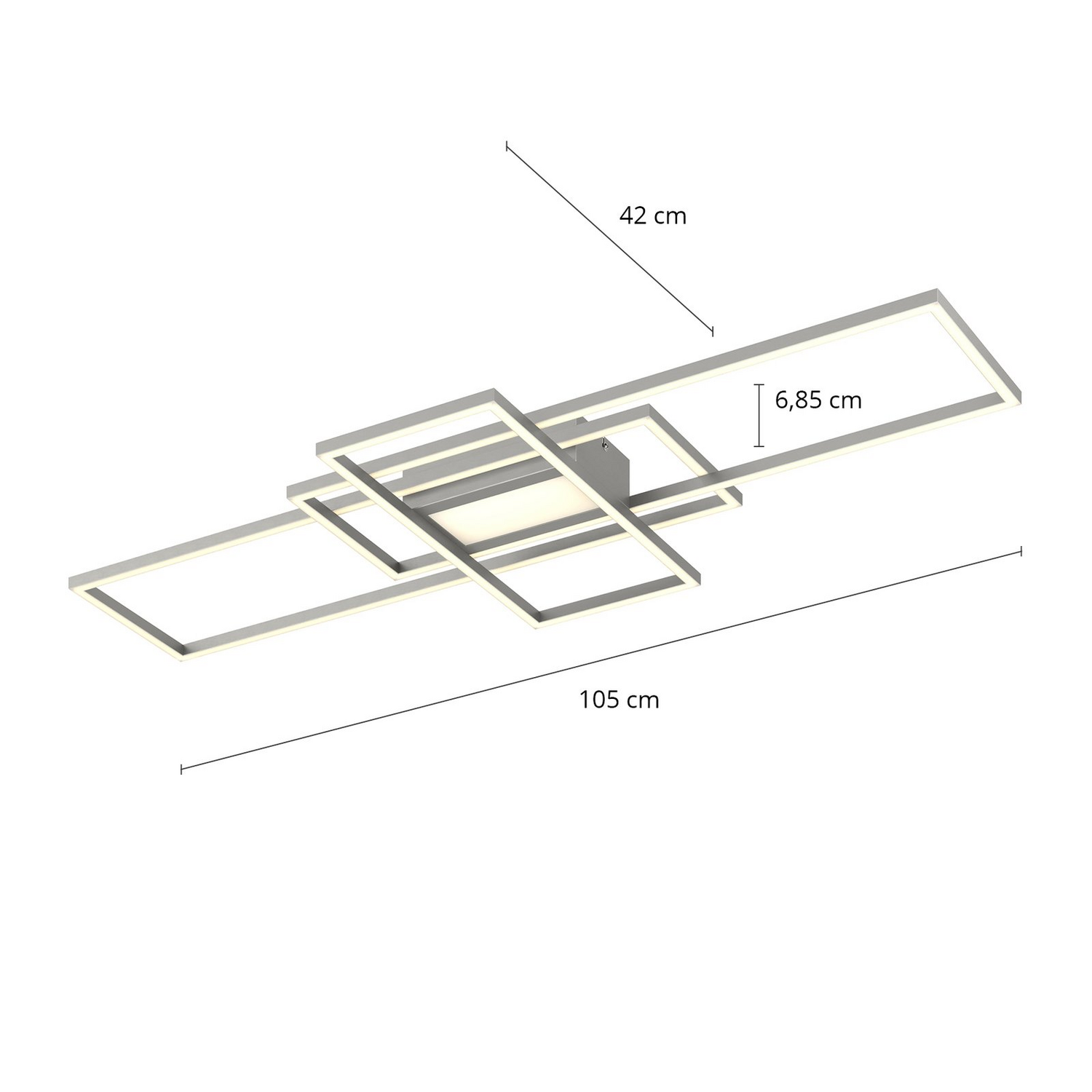 Lindby Mairin Led Deckenlampe Wohnzimmerleuchte Deckenlampe Lampe Led Nickel34 B-Ware - 4251096574869