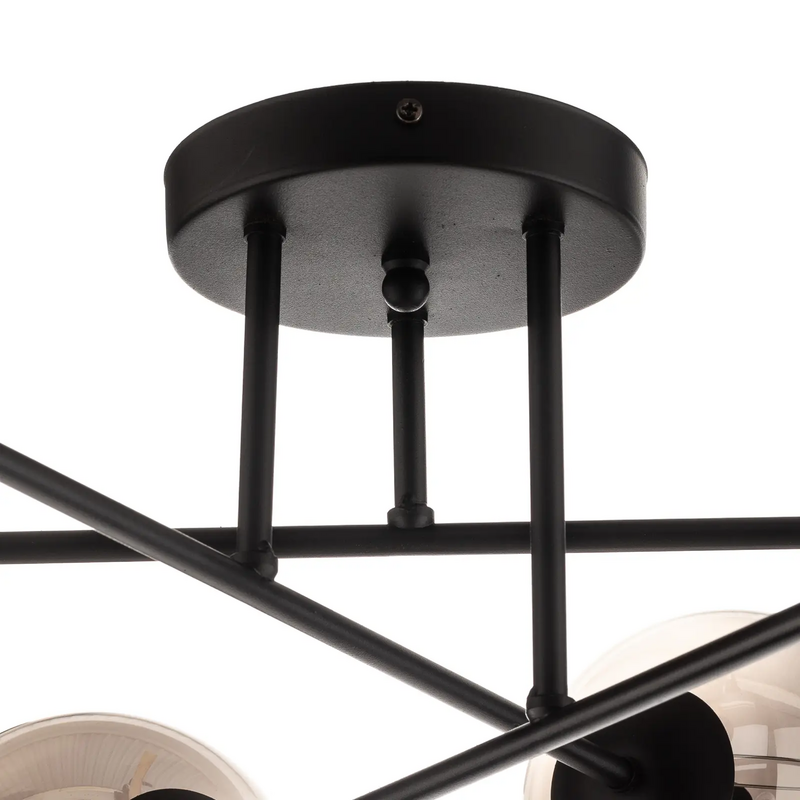 Plafonnier Euluna de qualité B, suspension en verre pour salon 6749