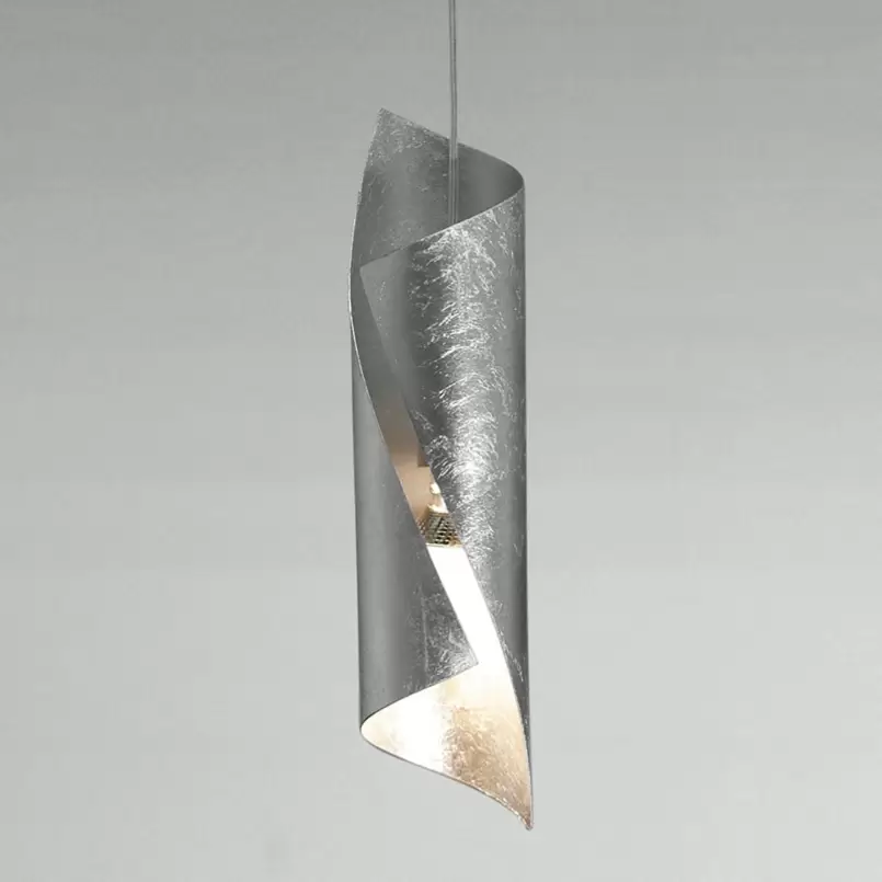 Knikerboker Hué Hängeleuchte Silber Einflammig Deckenleuchte Deckenlampe Leuc85 B-Ware - 5538030