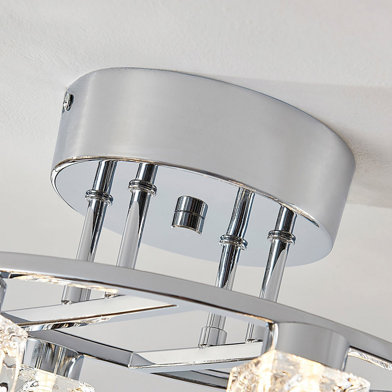 B-Ware Lindby Led Deckenlampe Yaro Deckenleuchte Deckenlicht 8 Flg. Dimmbar Verchro488