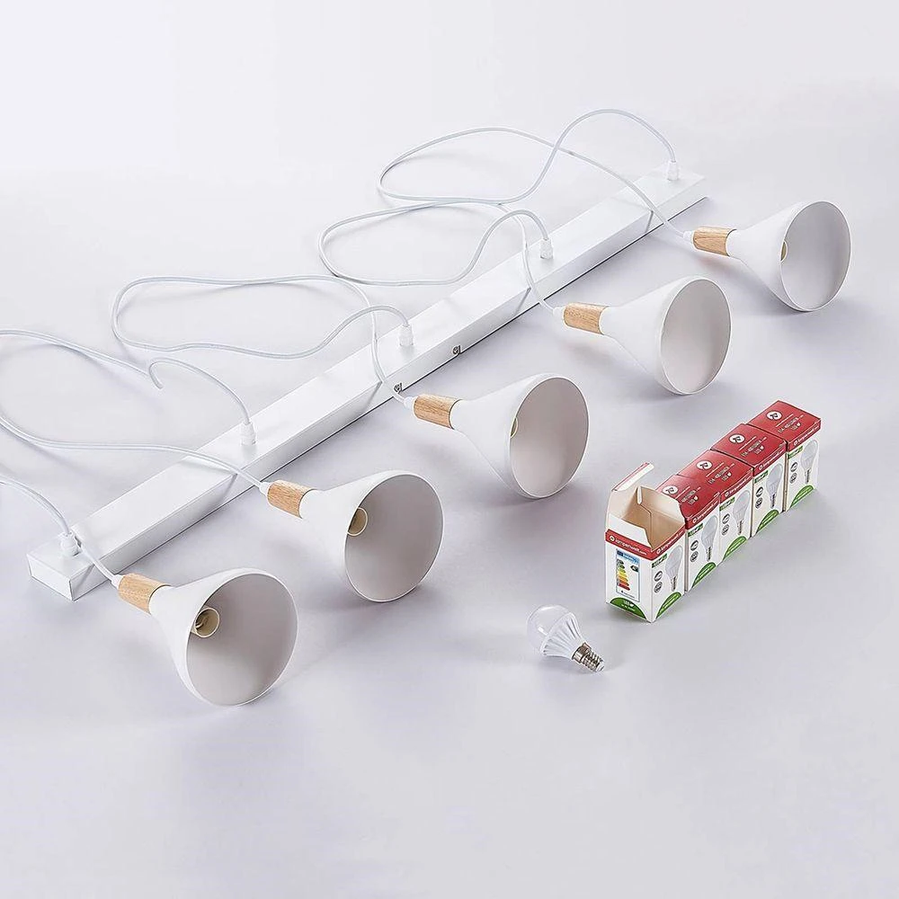 Lindby Led Pendelleuchte Arina Hängeleuchte Deckenlampe Lampe Weiß 5 Flammig822 B-Ware