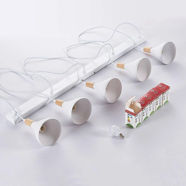 Lindby Led Pendelleuchte Arina Hängeleuchte Deckenlampe Lampe Weiß 5 Flammig822 B-Ware