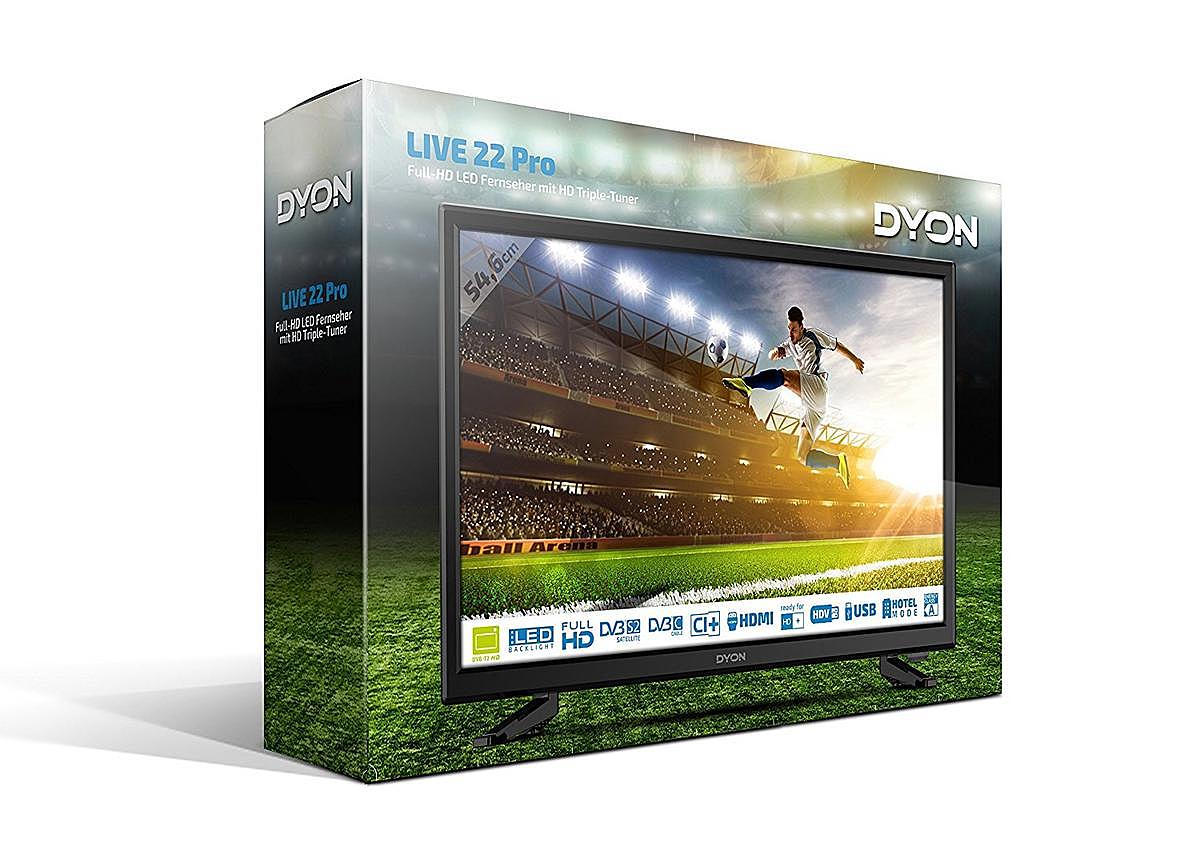 Dyon Live 22 Pro Led Tv Fernseher Full Hd 21,5 Zoll Triple Tuner Defektware D-Ware - 4260087124938