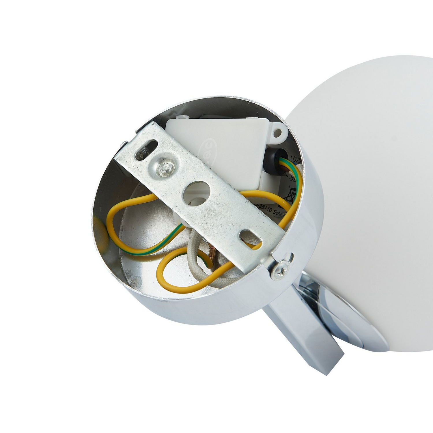 B-Ware Lucande Wandleuchte Bidolo Chromfarben Glas ø 12 Cm Ip44 Wandlampe Lampe Leuchte