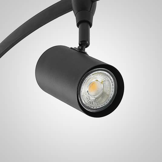 Plafonnier sur rail ELC Delila, noir, GU10210