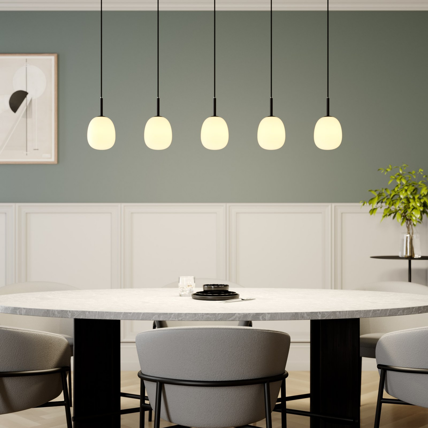 B-Ware Lindby Etiena Pendelleuchte Deckenlampe Wohnzimmerleuche Hängeleuchte Lampe G9