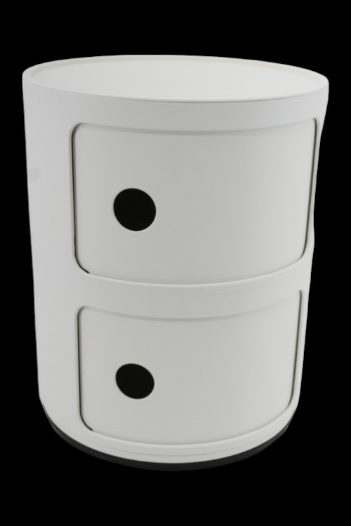 B-Ware Kartell Componibili 2 Container Aufbewahrungscontainer Box Schrank Weiß 40x32cm