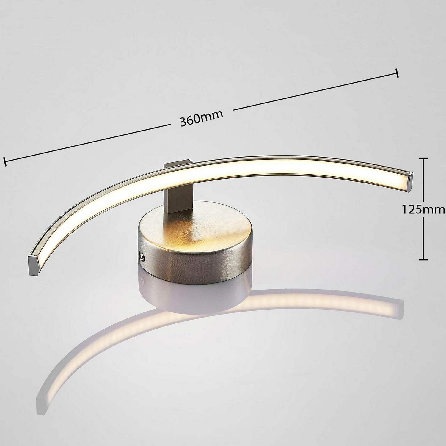 B-Ware Lindby Wandleuchte Wandlampe Led Leuchte Iven Nickel Warmweiß Beleuchtung 34169