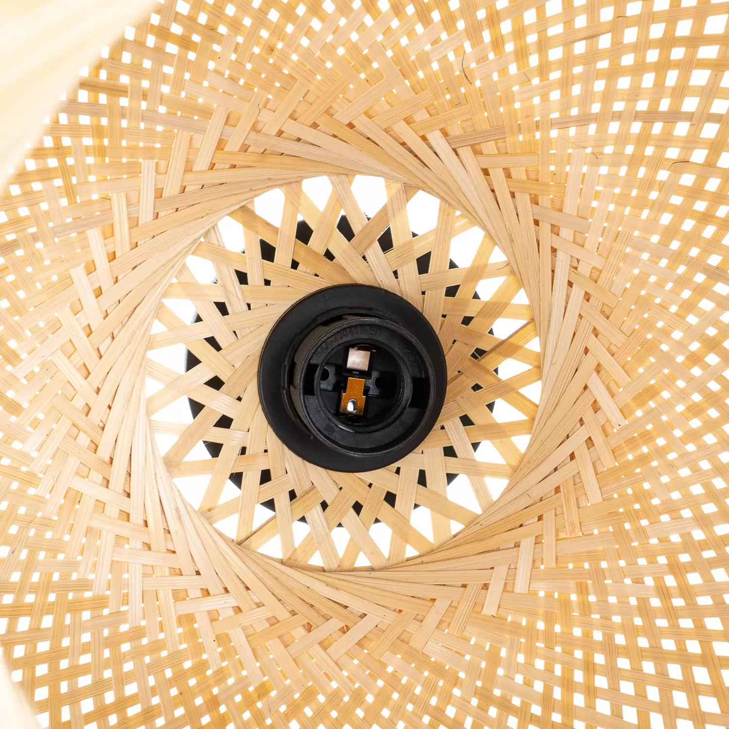 B-Ware Lindby Deckenleuchte Dabila Bambus Deckenlampe Lampe Leuchte Pendellampe ø 35218