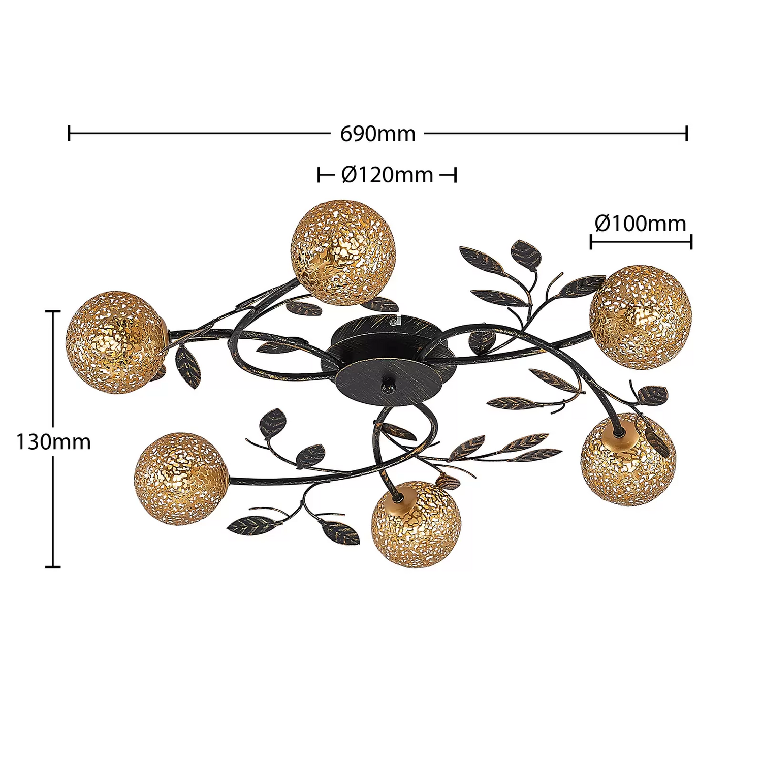 B-Ware Lucande Evory Deckenleuchte Deckenlampe Leuchte Lampe Deckenlicht Licht Deko G9