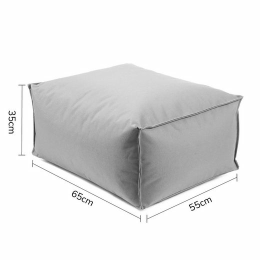 B-Ware Mokebo Outdoor Pouf O. Hocker 60x45cm In Grau Für Balkon & Garten 'Der Ruhepo235
