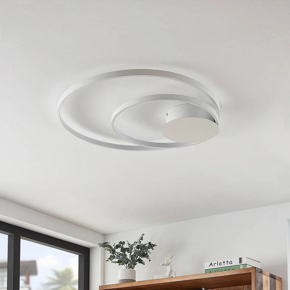 Lindby Nerwin Led Deckenlampe Deckenlampe Leuchte Lampe Led ø 61 Cm Rund Weiß764 B-Ware - 4251096574029