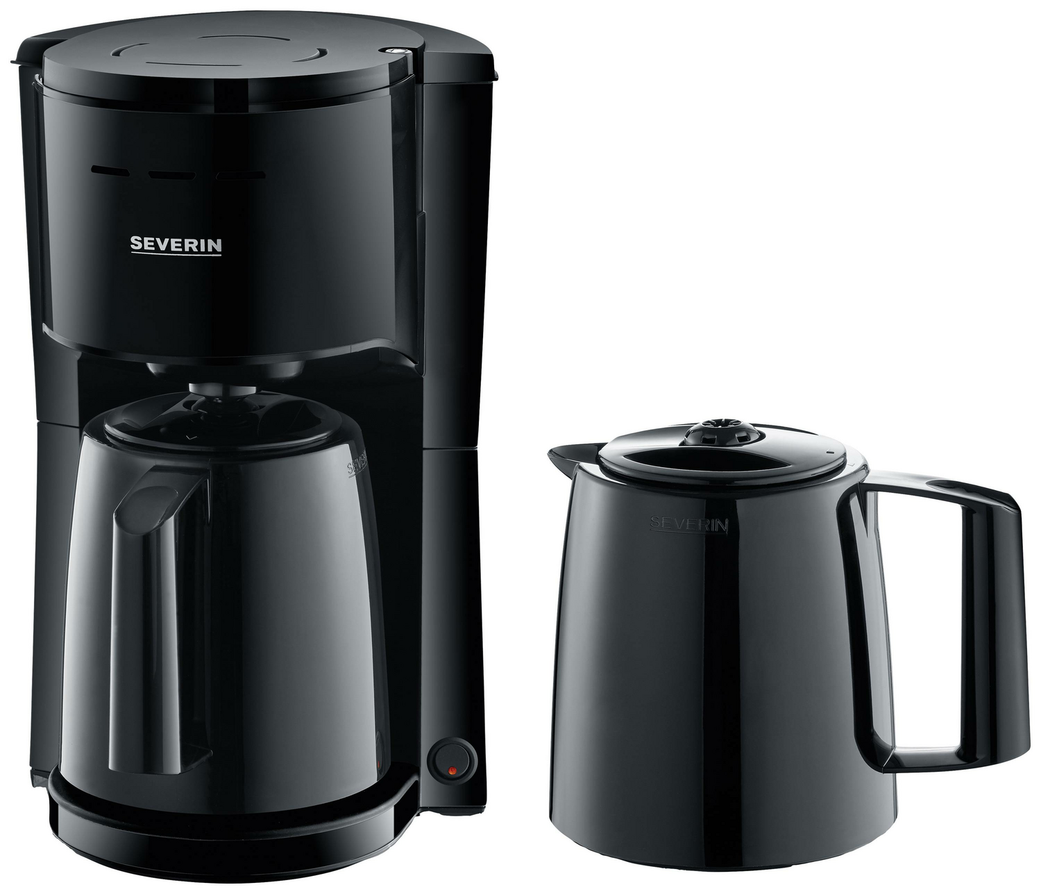 Severin Kaffeemaschine Schwarz Fassungsvermögen 8 Tassen Isolierkannen Kaffee B-Ware