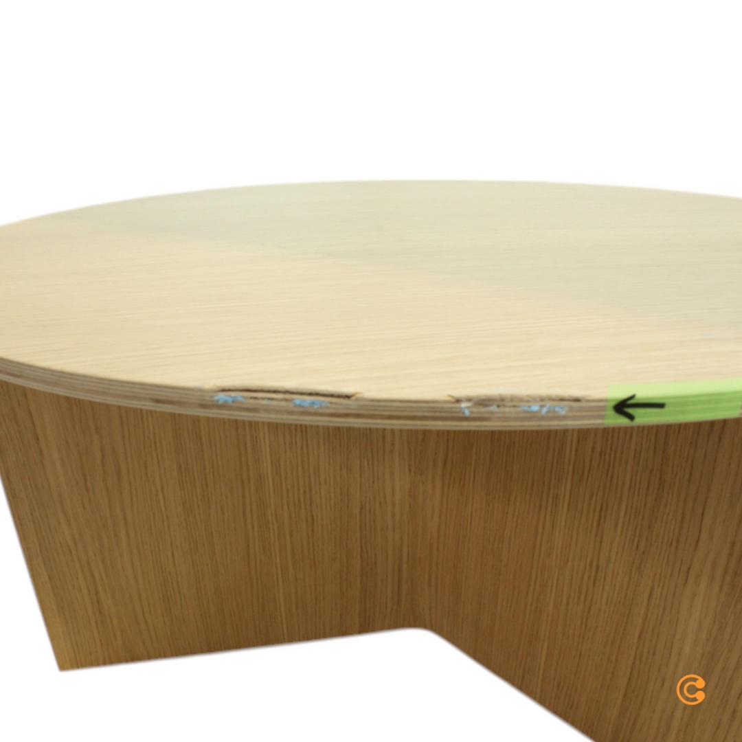 Hay Slit Table Round Xl Tisch Couchtisch Sofatisch ø 65 X H 35,5 Cm Eiche Natur B-Ware