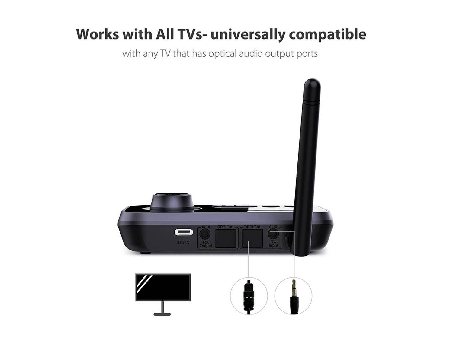 Émetteur-récepteur audio Bluetooth Omnitronic BDT 5.0, portée 30 m, produit d'occasion. 