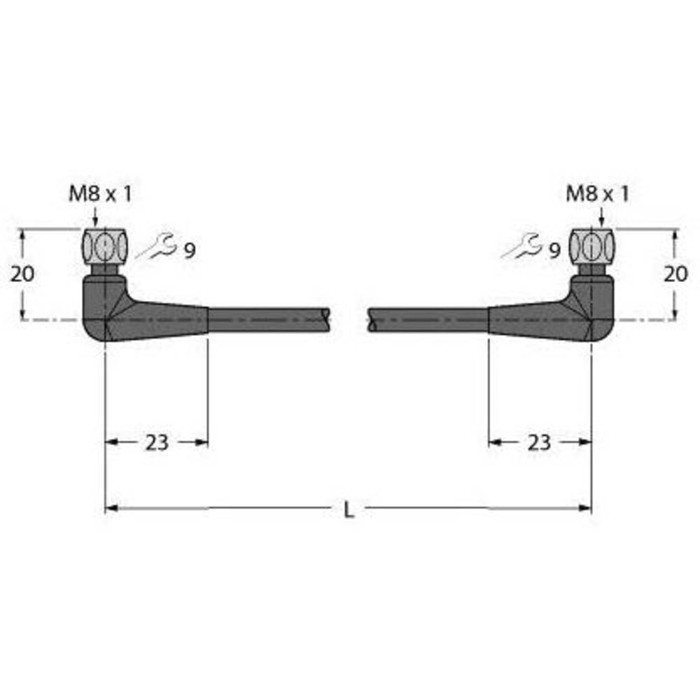 Turck 6934229 Sensor-/Aktor-Steckverbinder konfektioniert 20 m Polzahl 3 Stecker