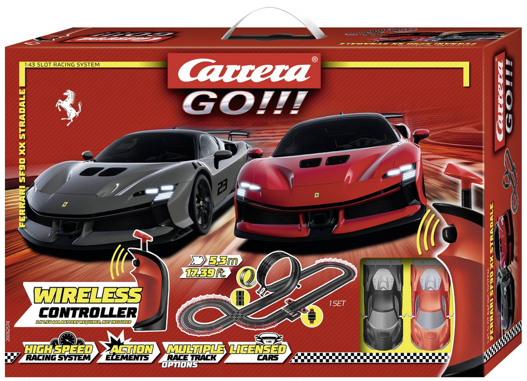 Carrera 20062578 Go!!! Ferrari Supercar Power Start Set Rennbahn Set 2 Autos B-Ware