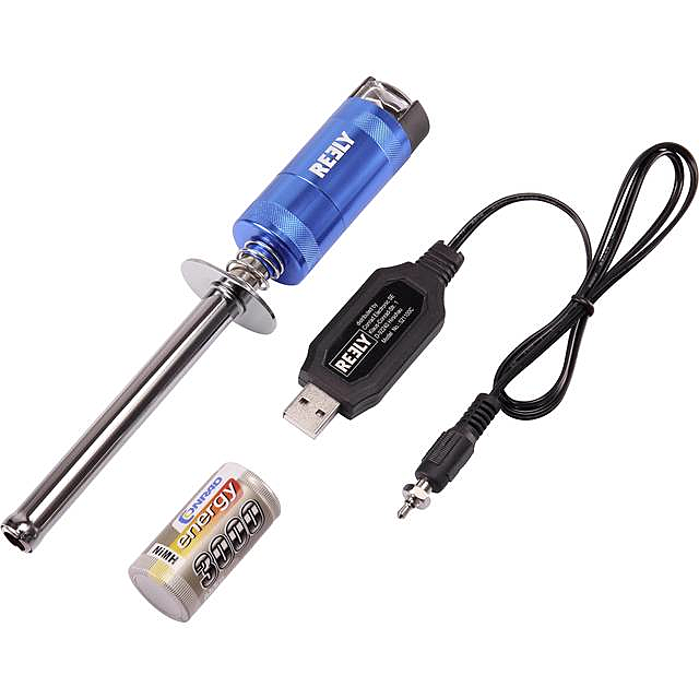 Reely Glühkerzenstarter 100 Mm Sub C Ladezustandsanzeige Inklusive Usb Ladegerät B-Ware