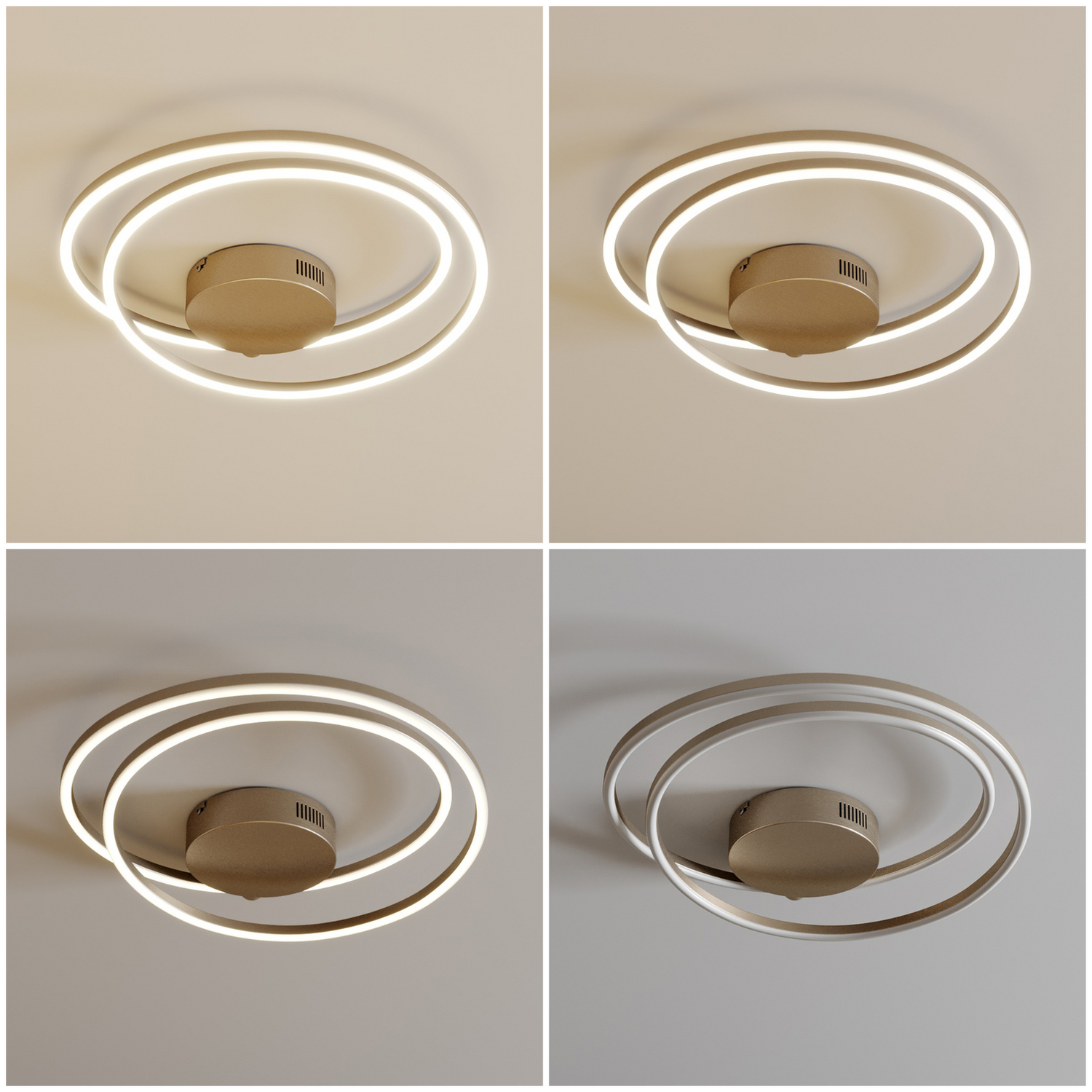B-Ware Lindby Deckenleuchte Deckenlampe Led Davian Nickel Dimmbar Wohnraum Beleucht861