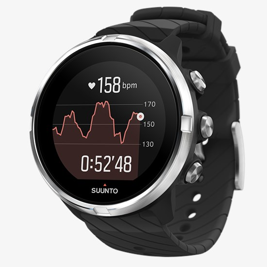 SUUNTO 9 Black Multisportuhr Uhr Smartwatch Fitnessuhr Sportuhr GPS-Uhr schwarz