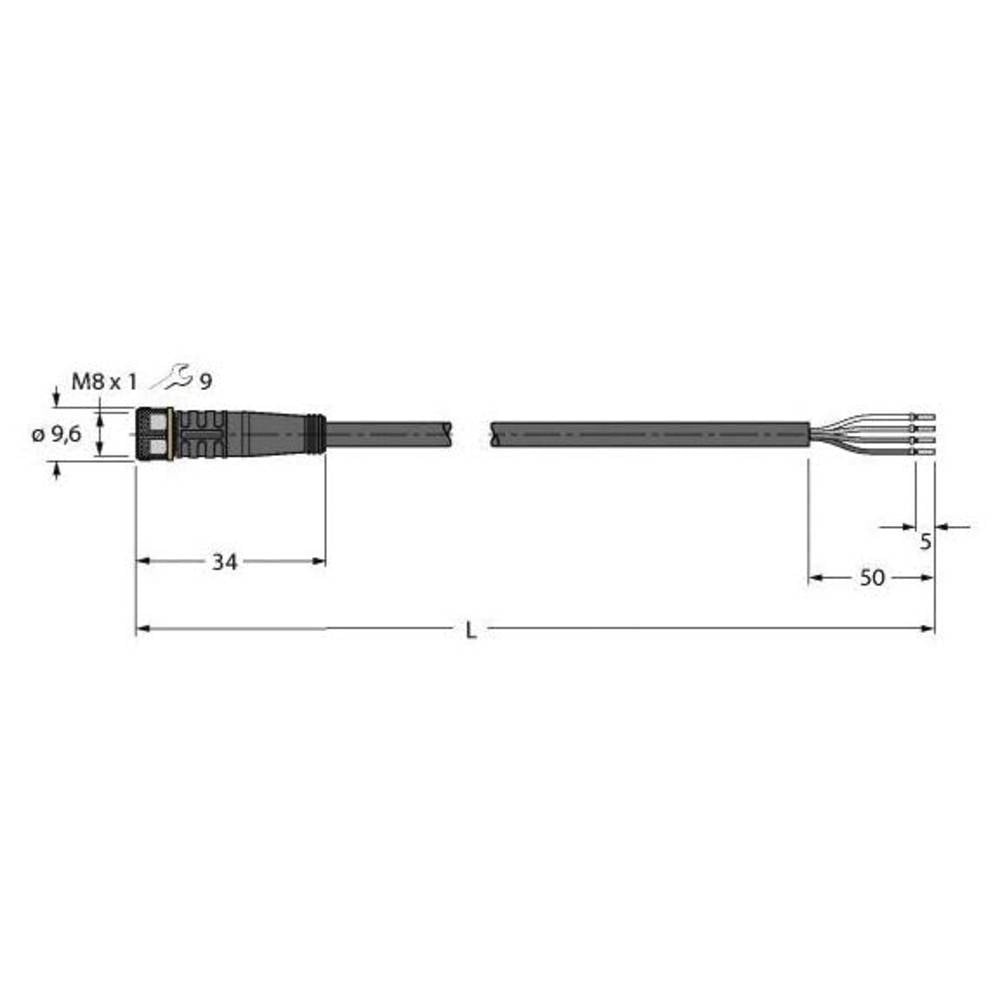 Turck 6628610 Sensor-/Aktor-Anschlussleitung Leitung Anschlusskabel Kabel