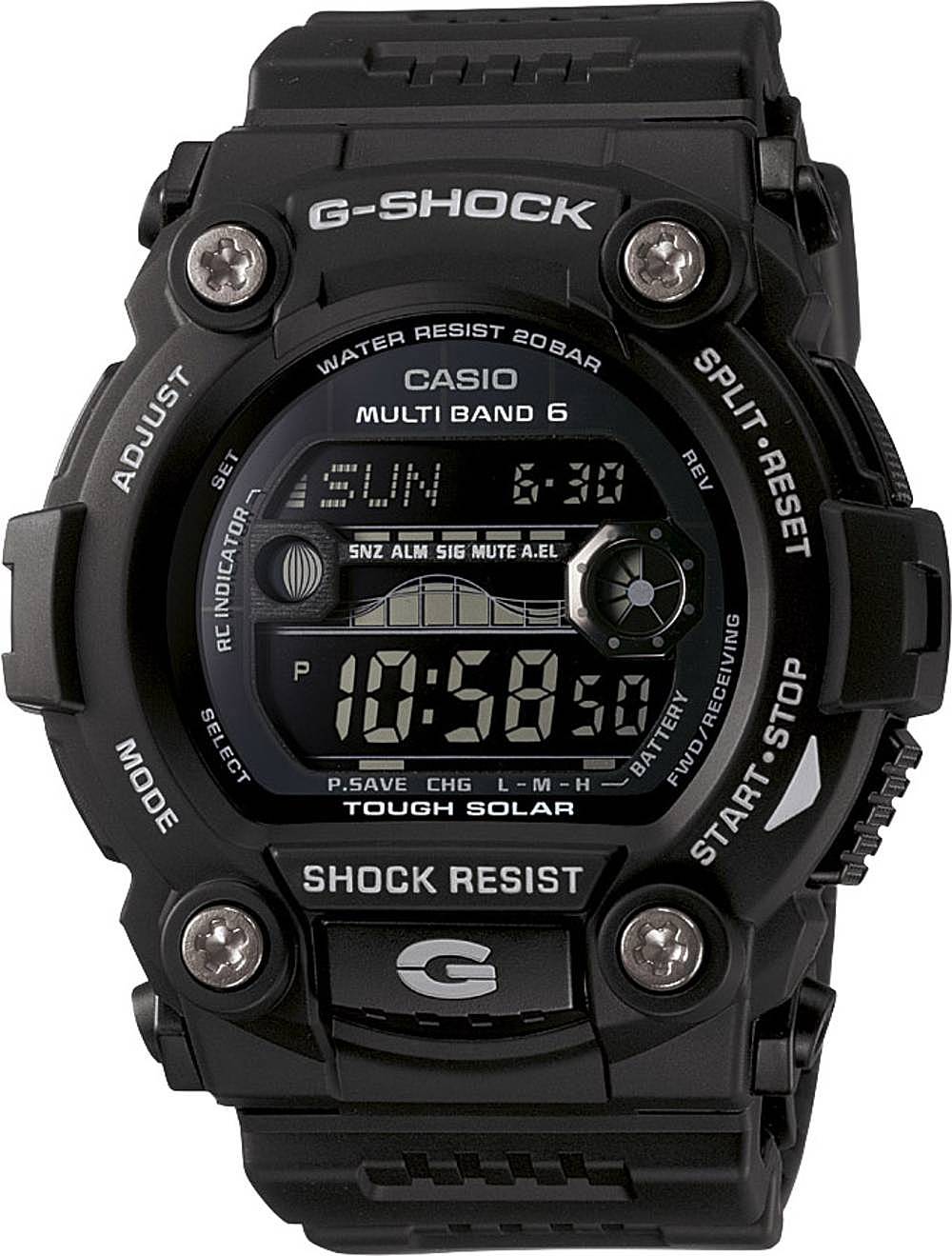 Montre-bracelet Casio GW 7900 B 1 Er (L x H) 50 mm x 52,40 mm, fonction solaire, noire, qualité B