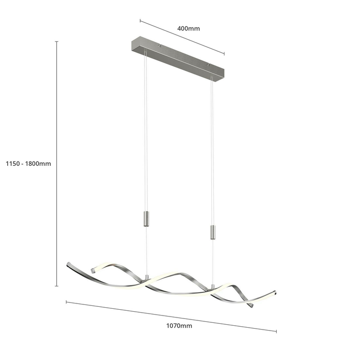 Hängeleuchte LED Deckenleuchte Pendellampe Deckenlampe 2x12 W Lindby Auron