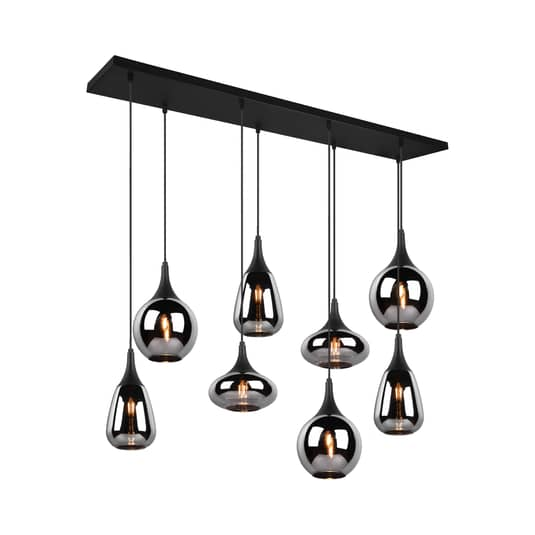 B-Ware Trio Lighting Hängeleuchte Lumina Pendelleuchte Deckenlampe 8 Flmg E14 Schwarz