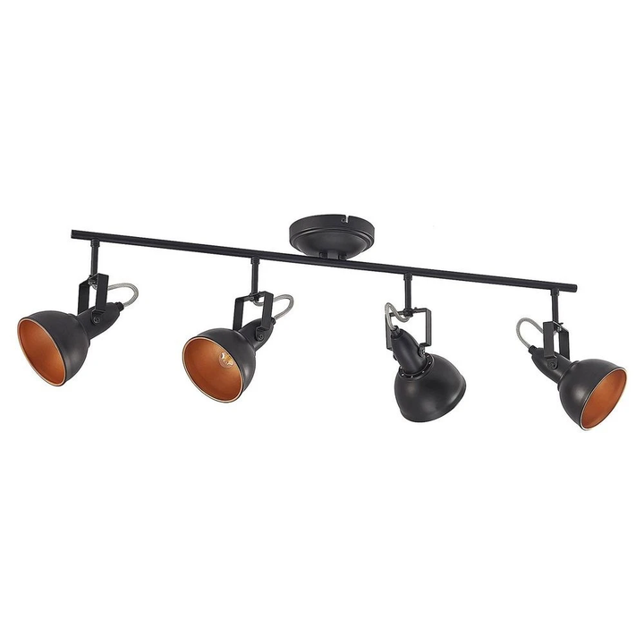 Lindby Morgana 4 Deckenleuchte Deckenlampe Leuchte Lampe Beleuchtung Black Gold