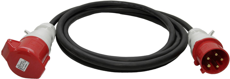 Walther Werke 39300506050 Strom Verlängerungskabel 32 A Schwarz 5.00 m Kabel