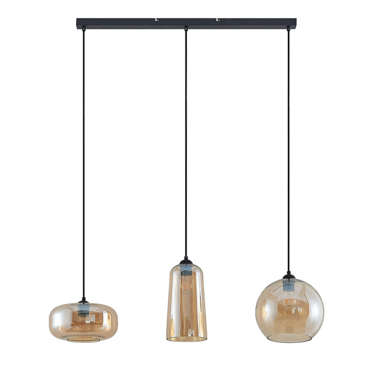 Lucande Wilja Hängeleuchte Hängeleuchte Lampe Leuchte E27 Dreiflammig Amber679 B-Ware