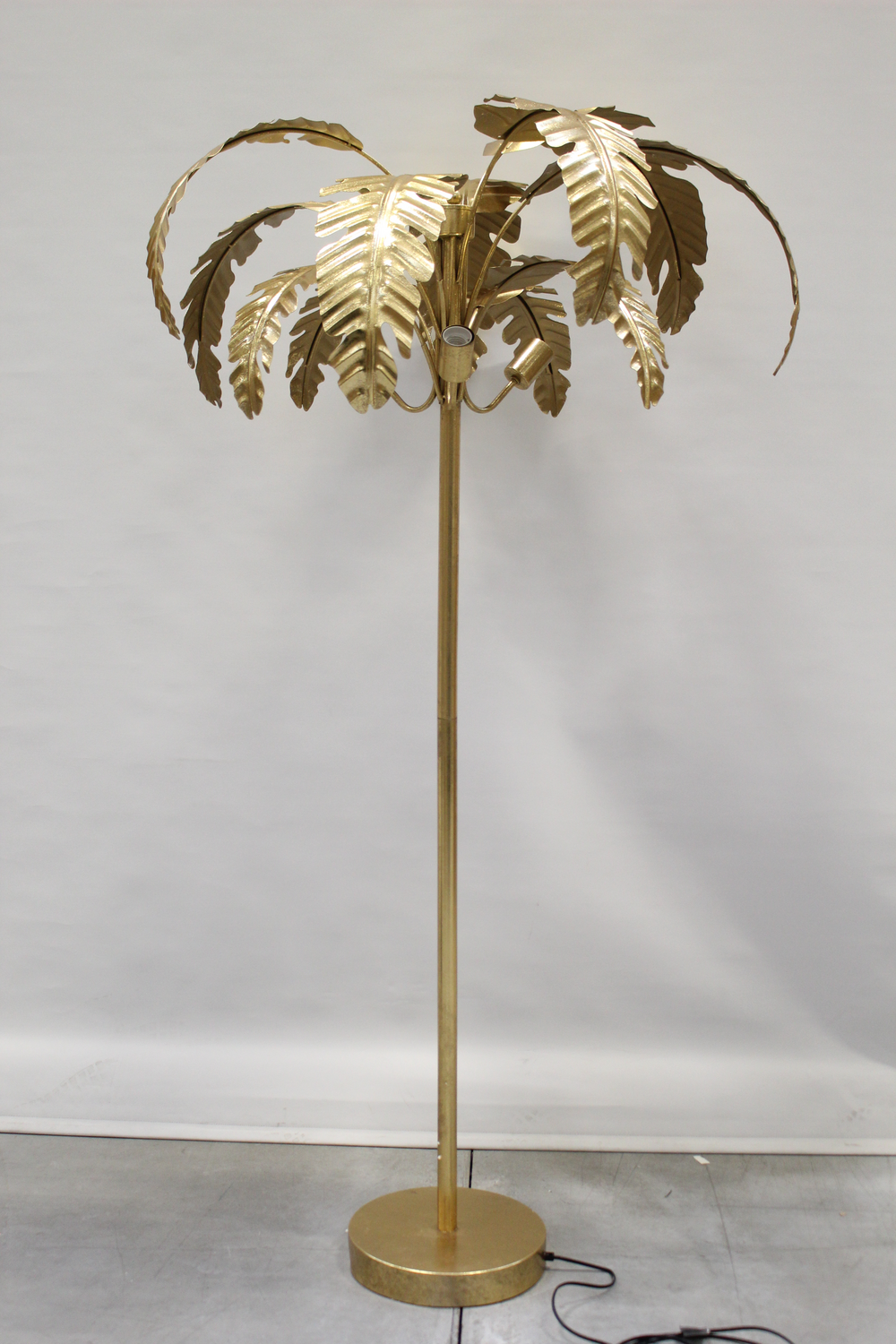 B-Ware Kare Palmera Stehleuchte Stehlampe Standleuchte Leselicht E27 170cm Hoch Messing