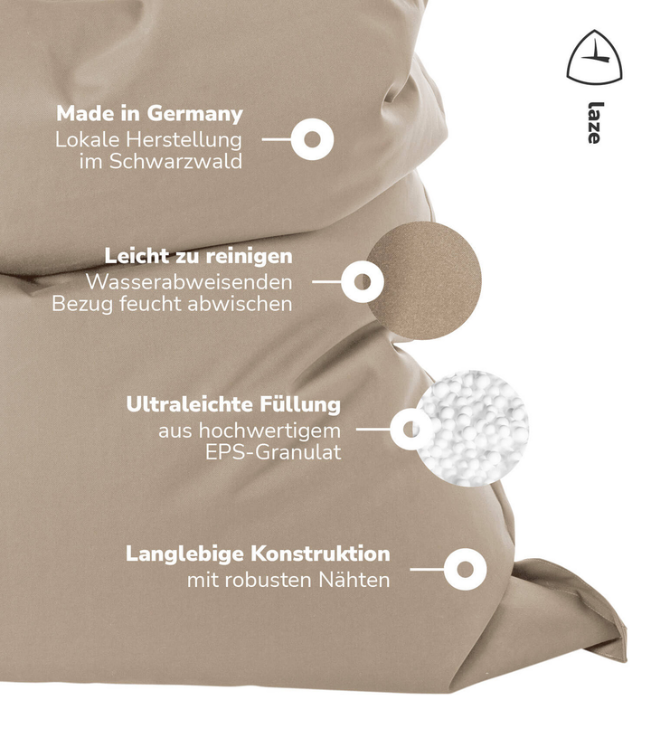 Mokebo Sitzsack Xxl Für Kinder & Erwachsene 'Der Große', Bean Bag, Sitzkissen, L B-Ware