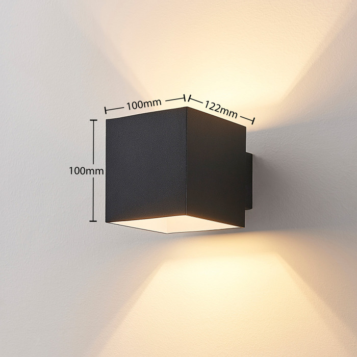 Elc Loriett Wandleuchte Wandlampe Leuchte Flurlampe Lampe G9 Schwarz B-Ware