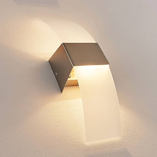 Lindby Dekorative LED-Wandleuchte Harry nickel matt Wandleuchte Deko-Wandlicht G