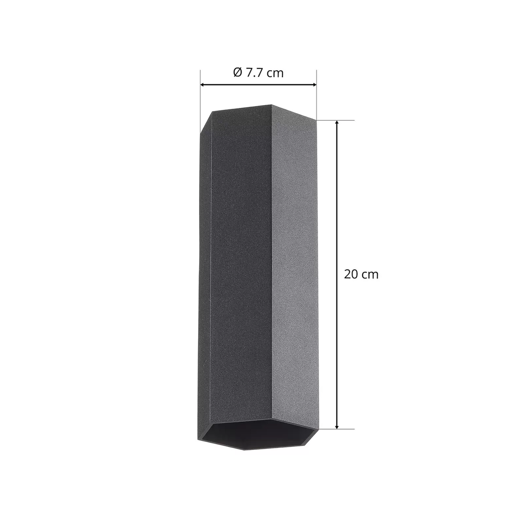 Wever & Ducré Hexo Mini 2.0 Wandlampe Außenwandlampe Leuchte Lampe 20cm Schwarz B-Ware - 9658141