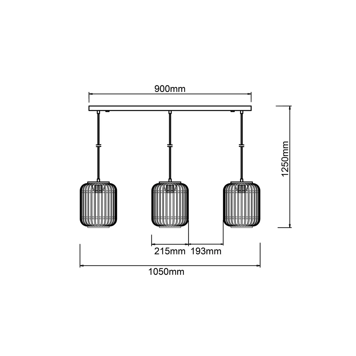 B-Ware Brilliant Woodrow Hängelampe Hängeleuchte Lampe Leuchte Pendelleuchte Licht