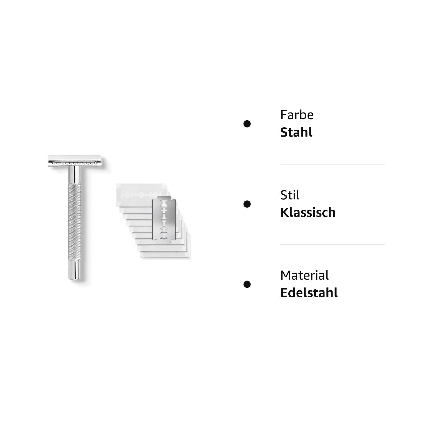 B-Ware Störtebekker Premium Rasierhobel Solingen Rasierer Bartpflege Rasierklinge Stahl